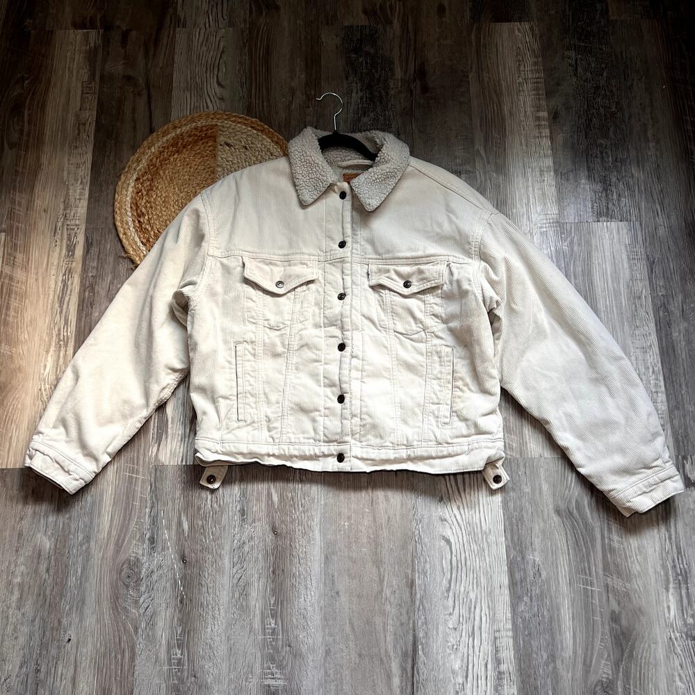LEVI'S Corduroy Sherpa Lined Corduroy Trucker Mens Jacket